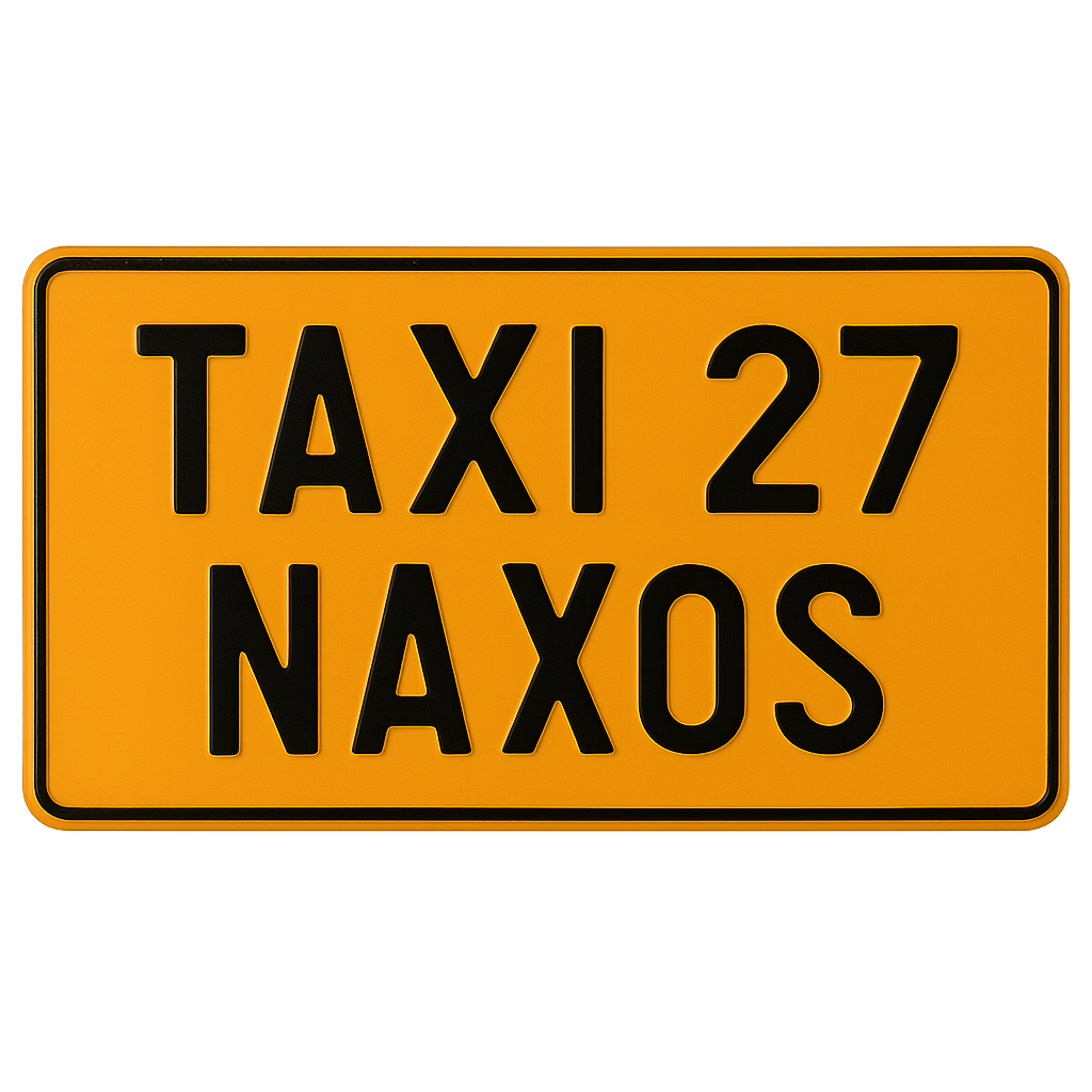 TAXI 27 NAXOS Plate